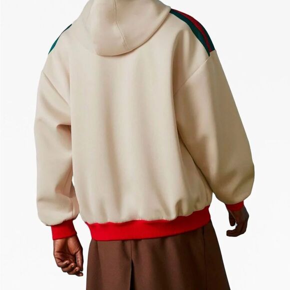 Gucci Logo Light Web Stripe Neoprene Unisex Hoodie XS & Medium NWT 752274 - Picture 4 of 14